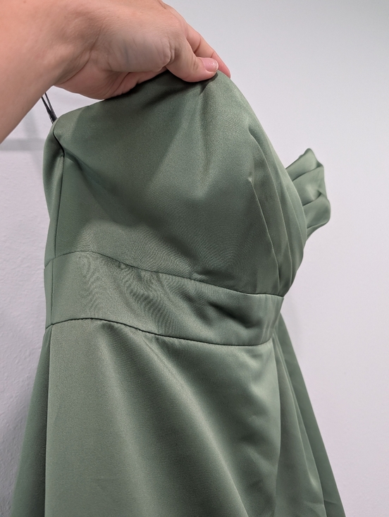 Alfred Angelo Clover Green Strapless Evening Gown Size 10 - Picture 7 of 8